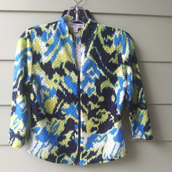Twin Set by Andria Lieu Multicolor Tank Top & Jacket SZ S - Picture 2 of 4